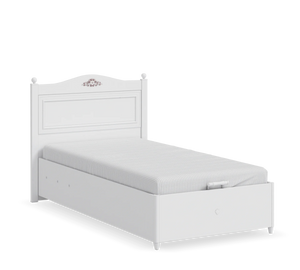 Letto con Contenitore Rustico Bianco