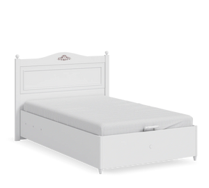 Letto con Contenitore Rustico Bianco