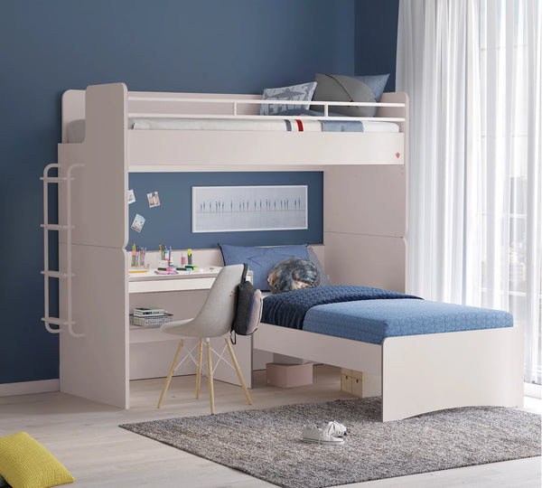 Letto a Castello Studio Bianco Set‑8 (90 × 200 cm)