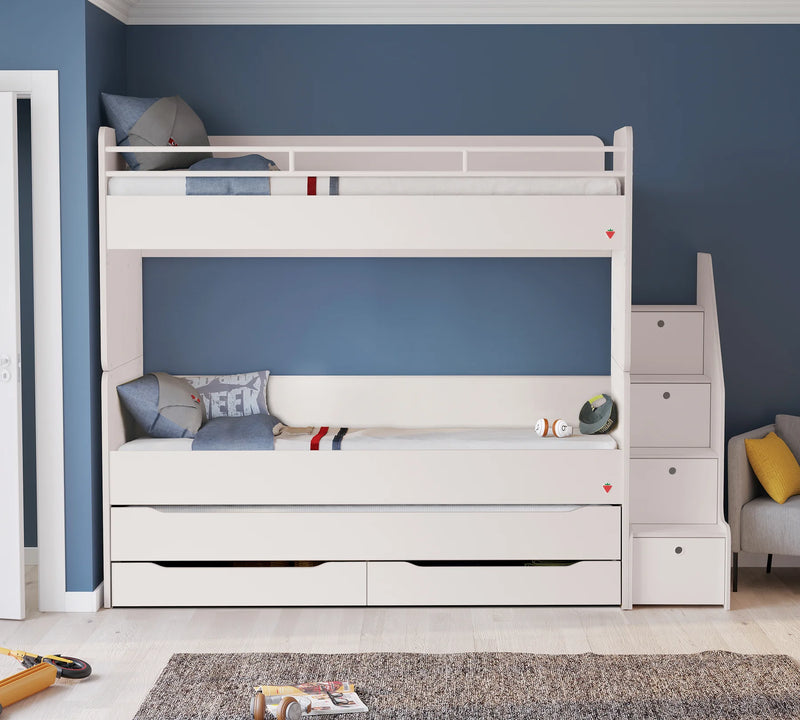 Studio Weißes Etagenbett-Set‐1 (90 × 200 cm)