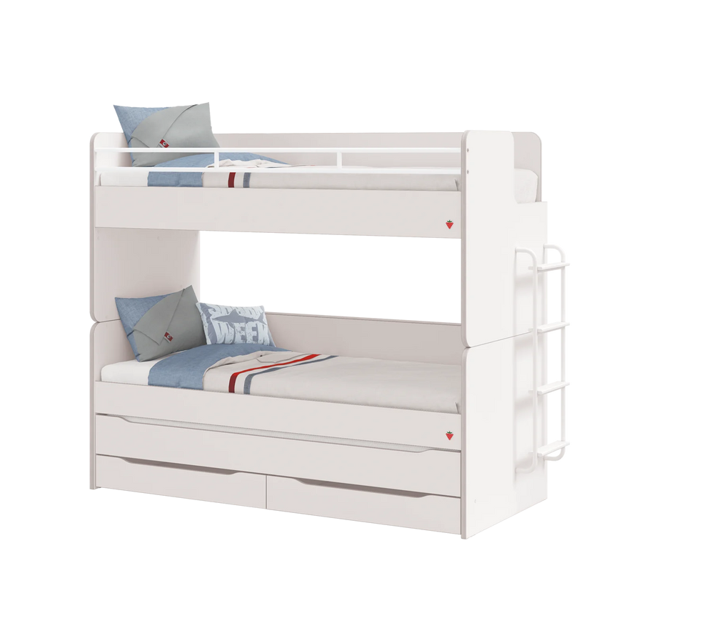Letto a Castello Studio Bianco Set‑2 (90 × 200 cm)