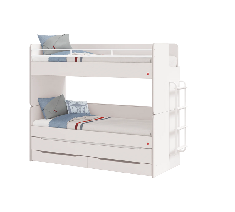 Studio Weißes Etagenbett-Set‑2 (90 × 200 cm)