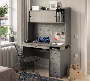 Scrivania Grande Space Gray con Unità