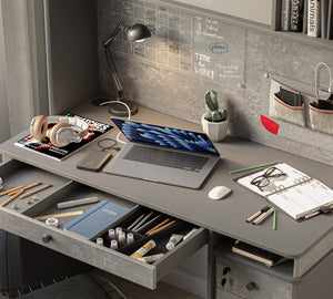 Scrivania Grande Space Gray con Unità