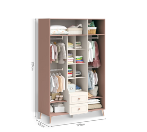 Habitación Completa Baby Elegance: Cuna Convertible, Armario de 3 Puertas y Cómoda + Colchón de Regalo