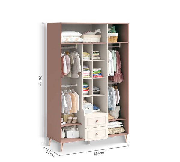 Habitación Completa Baby Elegance: Cuna Convertible, Armario de 3 Puertas y Cómoda + Colchón de Regalo