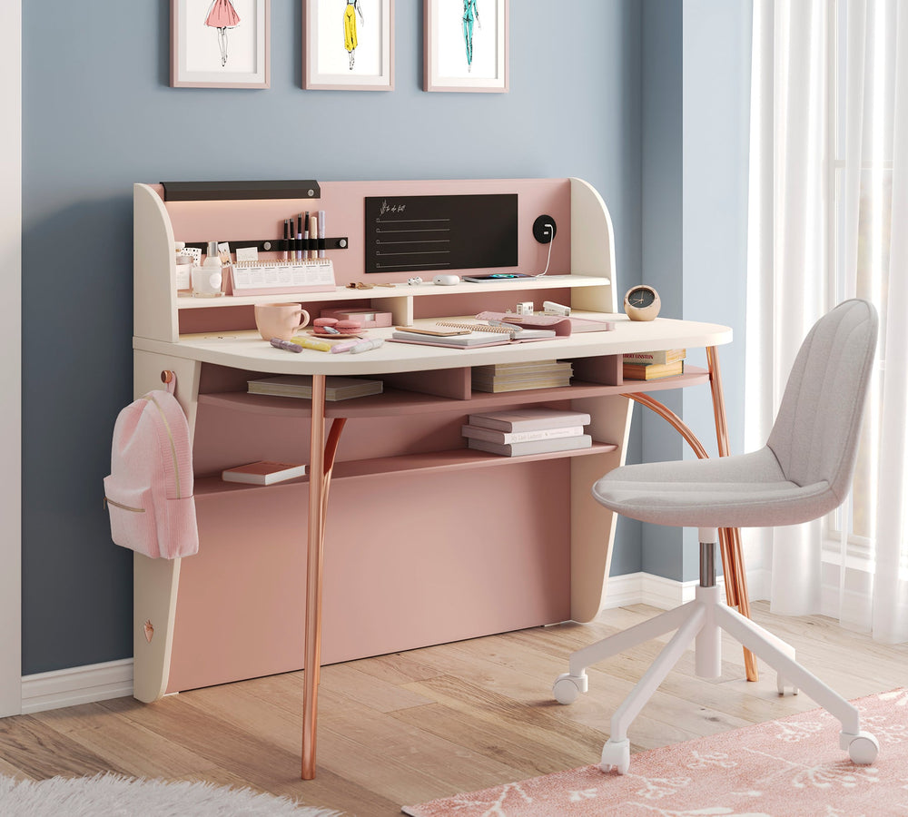 Elegance Scrivania con Gambe in Metallo (con Unità)