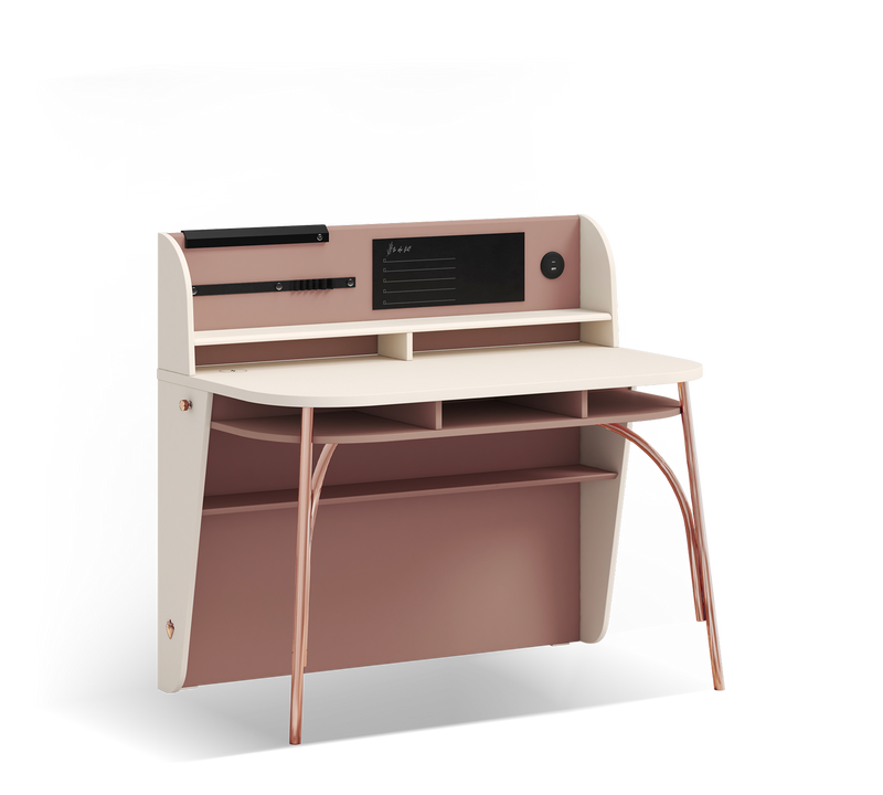 Elegance Metal Leg Desk (with unit)