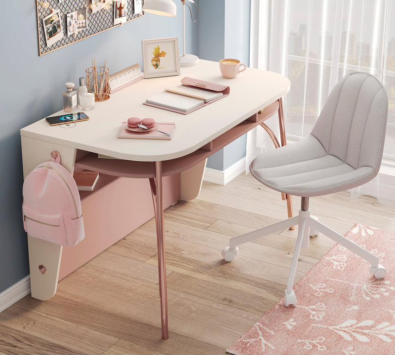 ELEGANCE study desk with metal legs