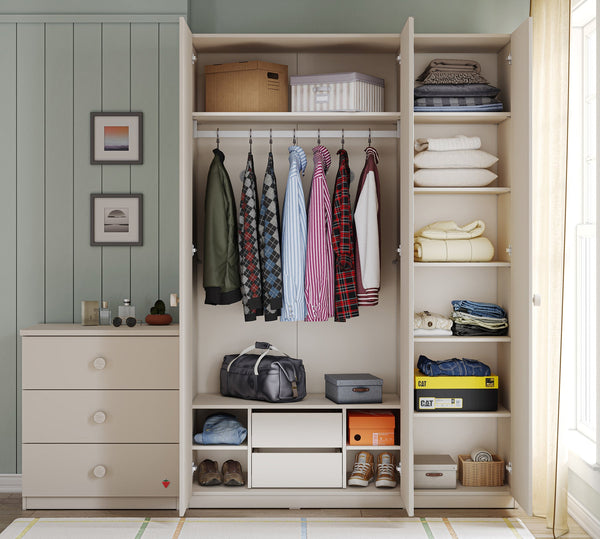 Armadio a 3 Ante con Specchio Varia Cream