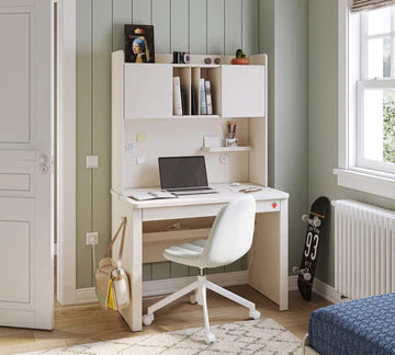 Varia Crema Scrivania da lavoro compatta (con unità di lavoro con coperchio)