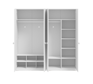 Varia White 3-door mirrored wardrobe