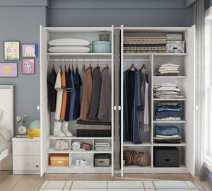 Varia White 3-door mirrored wardrobe