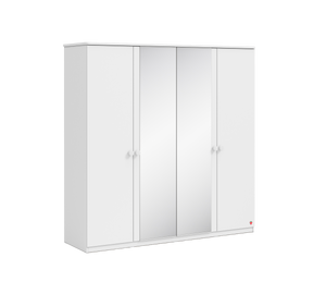 Varia White 3-door mirrored wardrobe