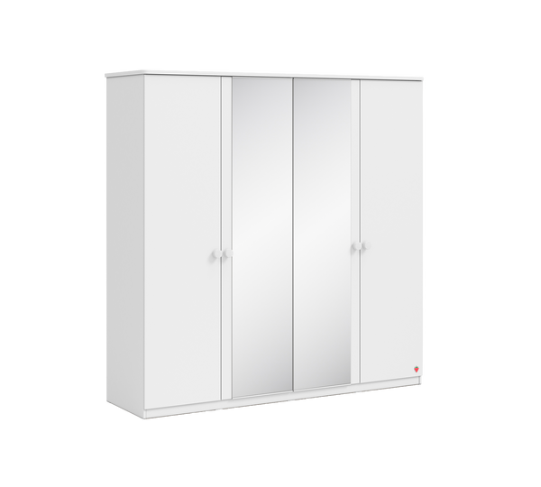 Varia White 3-door mirrored wardrobe