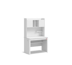 Varia Bianco Scrivania da lavoro compatta (con unità di lavoro con coperchio)