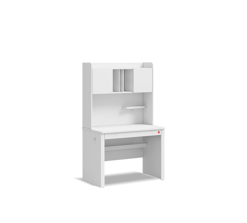 Varia White Compact Work Desk (with Lidded Work Unit)