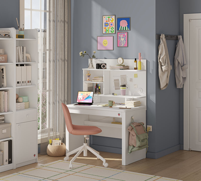 Varia Bianca Narrow Desk (with low work unit)