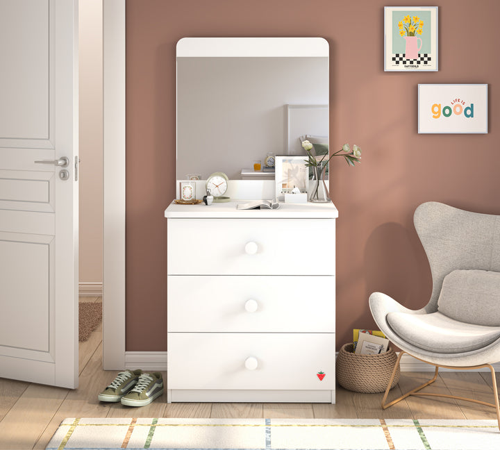 Varia Bianco Line Dresser with Mirror