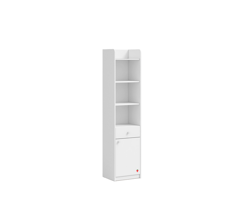 Varia White Bookcase Bookcase with Drawers