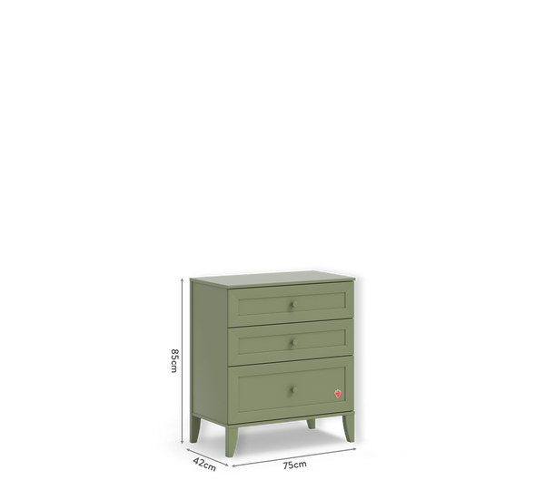 Cassettiera Loof Verde