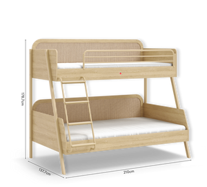 Letto a Castello Loof con Letto Inferiore Largo