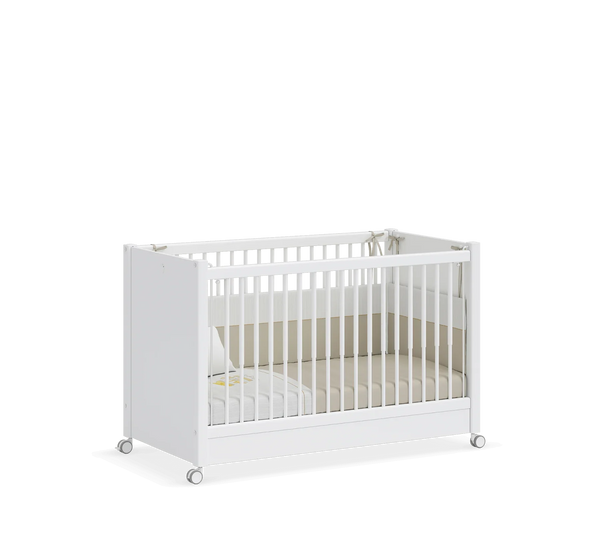 Set Cameretta Neonato Baby Cotton - Letto Co-sleeping, Armadio e Comò con Materasso Gratis