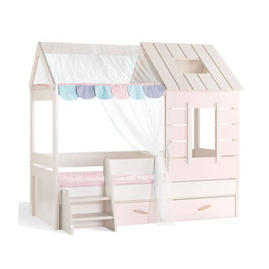 Letto Casetta Pink House 90x200 cm