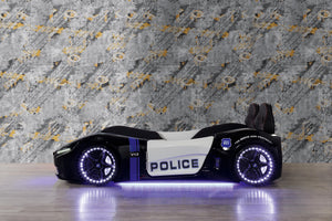 Car Bed with Police LED - (90x190)