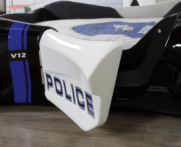 Car Bed with Police LED - (90x190)