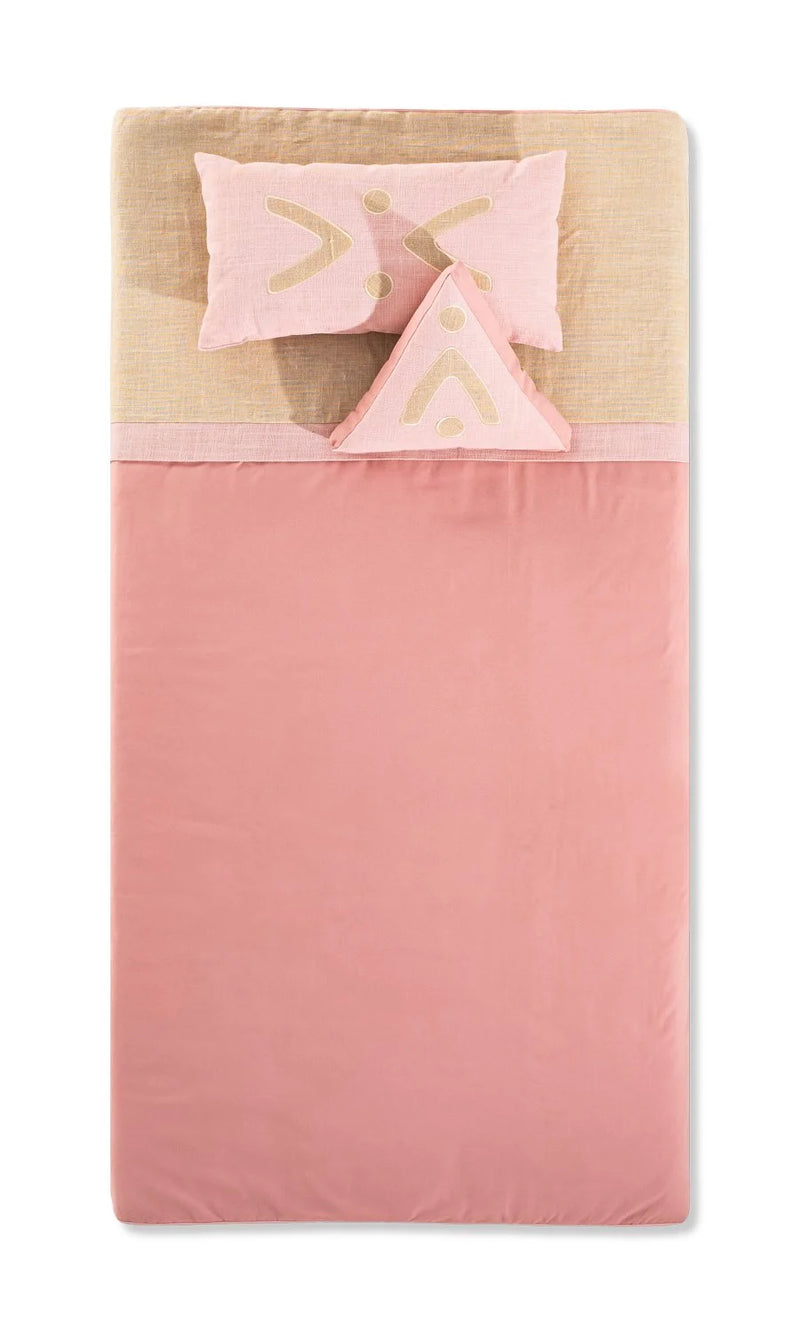 Rosa Haus Boho-Bettwäsche-Set