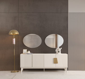 Madie Moderna Tirilia a 4 Ante con Dettagli Oro