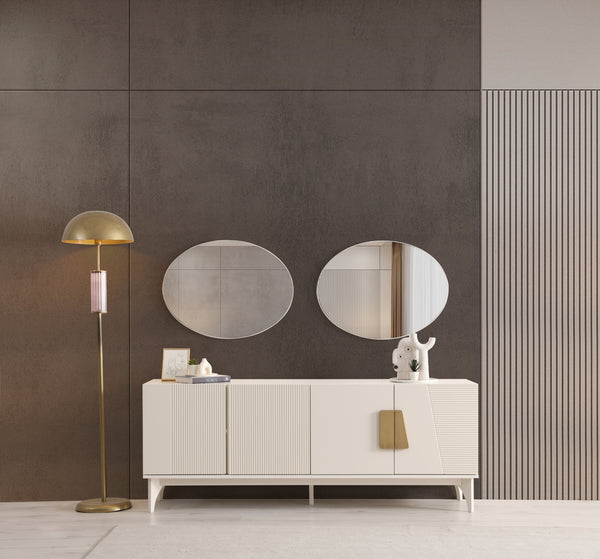 Madie Moderna Tirilia a 4 Ante con Dettagli Oro