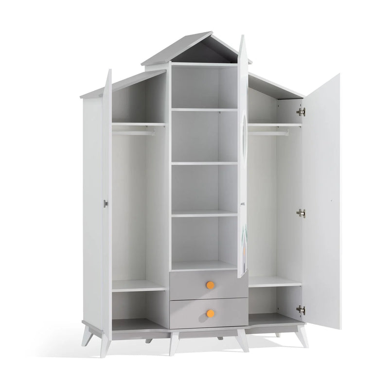 Bird House 3-Door Wardrobe