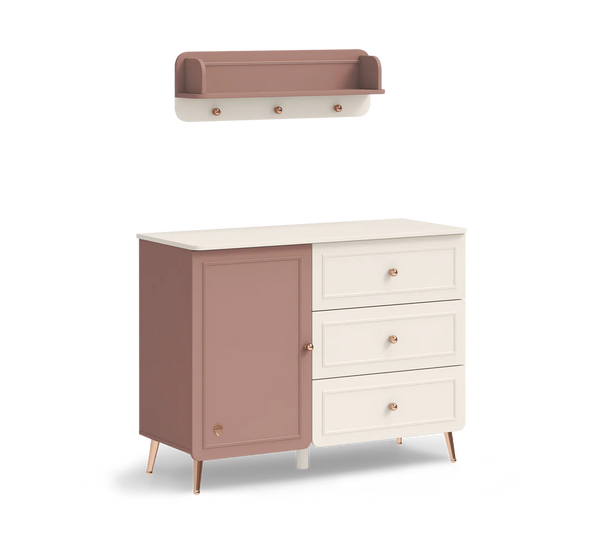 Mensola Sospesa Cameretta Baby Elegance, 86 Cm, Design Sicuro Con Angoli Arrotondati, Versatile e Pratico