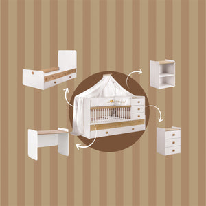 Cuna convertible Baby Natura con cama nido (diseño evolutivo)