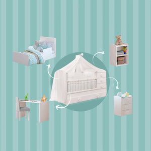 Lettino Trasformabile Baby Cotton con Letto Estraibile per Genitori