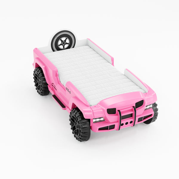 Jeep Car Bed with LED - Pink
