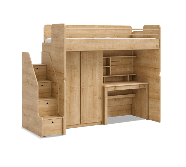 Letto a Castello Studio Oak Set‑2 (90 × 200 cm)