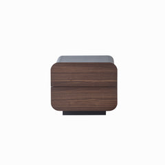 Maybach Walnut Nightstand - 2 Drawers