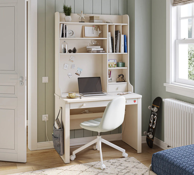 Tavolo da lavoro stretto Varia Cream (unità di lavoro alta)