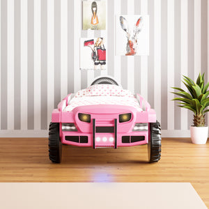 Jeep Car Bed with LED - Pink