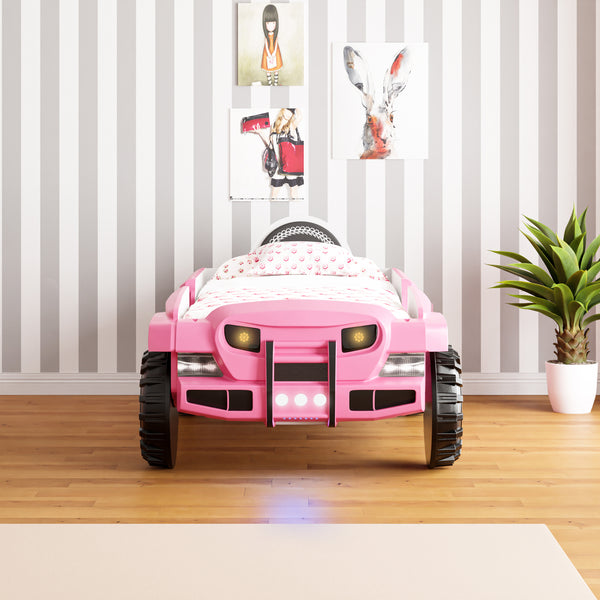 Jeep Car Bed with LED - Pink