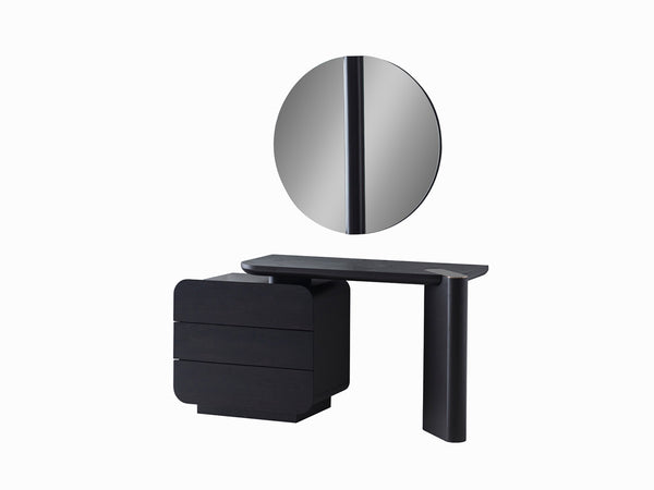 Maybach Comò in Rovere Nero – Con Specchio