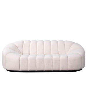 Puffy - Set Divani in Bouclé - Bianco Panna