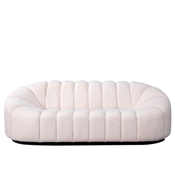 Puffy - Set Divani in Bouclé - Bianco Panna