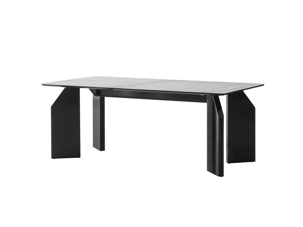 Tavolo da Pranzo Flow con Piano in Gres Porcellanato