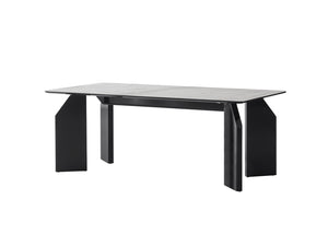 Tavolo da Pranzo Flow con Piano in Gres Porcellanato