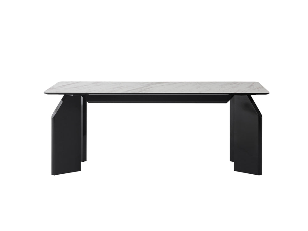 Tavolo da Pranzo Flow con Piano in Gres Porcellanato