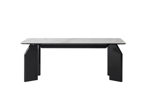 Tavolo da Pranzo Flow con Piano in Gres Porcellanato